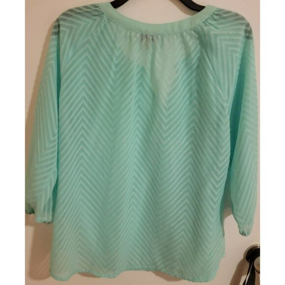 Candie's Mint Green Blouse - Picture 2 of 6